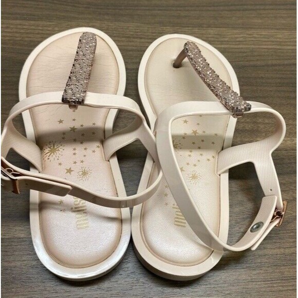 Melissa Slim II Thong T Strap Jelly Sandal Metallic Nude EU 35/36/ US 5 - Picture 5 of 12